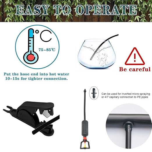 281 Pcs Irrigation Fittings Kit,1/4" Tubing Drip Irrigation Fittings,Irrigation Fittings Kit for Flowerpot Lawn(Straight Barbs,Single Barbs,Valves,Tubing Cutter,Tees,Elbows,End Plugs,4-Way Coupler).