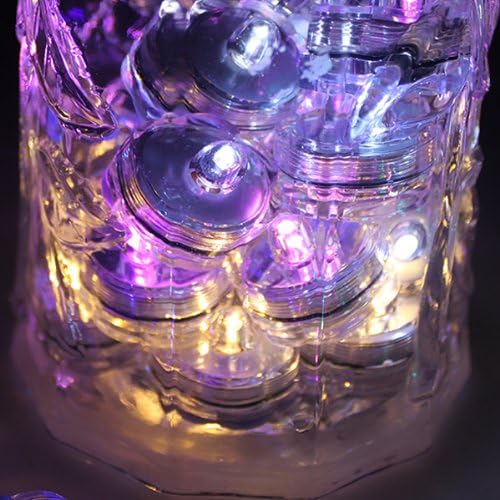 Bright LED Floral Tea Light Vase Submersible Lights for Party Wedding (Pink, 60 Pack)