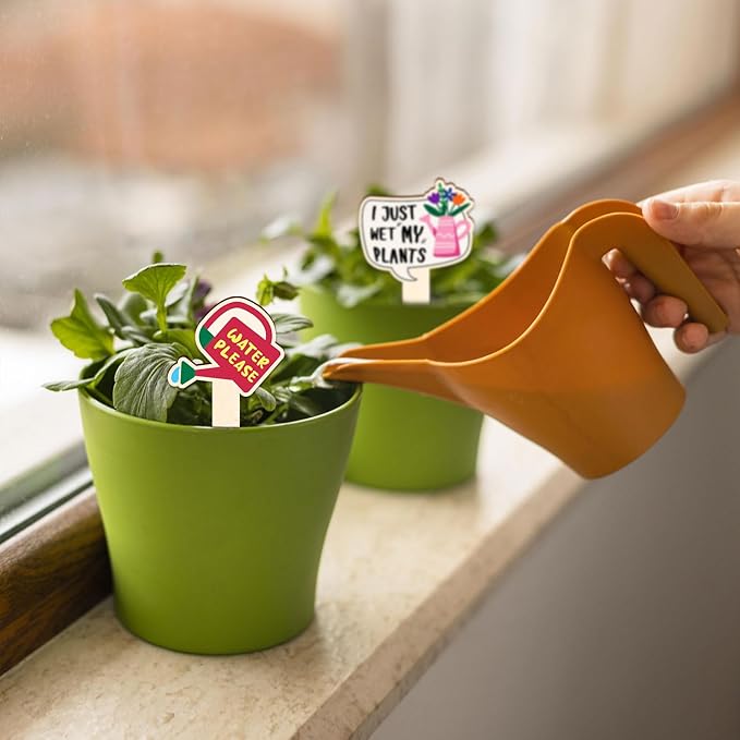 Funny Wooden Plant Labels - 15 Pack Tags for Succulents, Flowers, Greenery; Waterproof, Outdoor Garden Plant Markers; Perfect Gifts for Plant Lovers