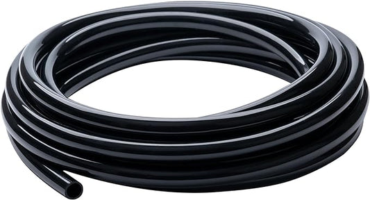 Black Vinyl Tubing 1/4” ID × 3/8” OD - 10 Feet PVC Flexible Plastic Tube Hybrid Hose, Transfer Water Air Oil for Pond Fountain Garden, Non-toxic and BPA free
