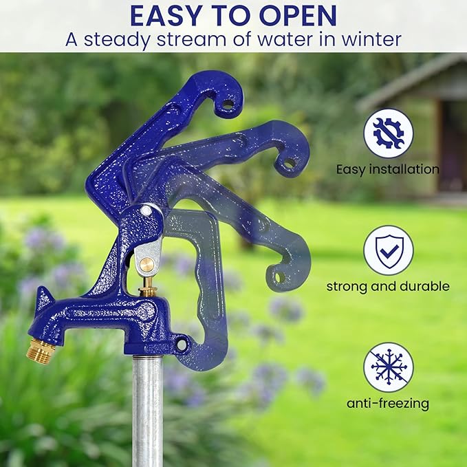 5.25FT Frost-Free Yard Hydrant, Freezeless Frost Proof Hydrant,Total Length 5.25ft, 36" Bury Depth,Water Hydrant 3/4" Pipe Connection,for Yard,Garden,Pasture Irrigation and Drinking