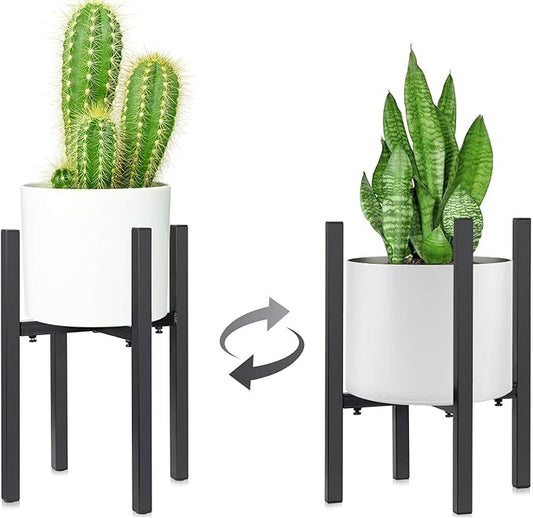 Adjustable Plant Stand, Metal Plant Holder, Modern Flower Pot Holder Rack, Display Flower Stand Holder, Expandable Plant Pot for Indoor Outdoor, Fit 8-12 in Plant Pots