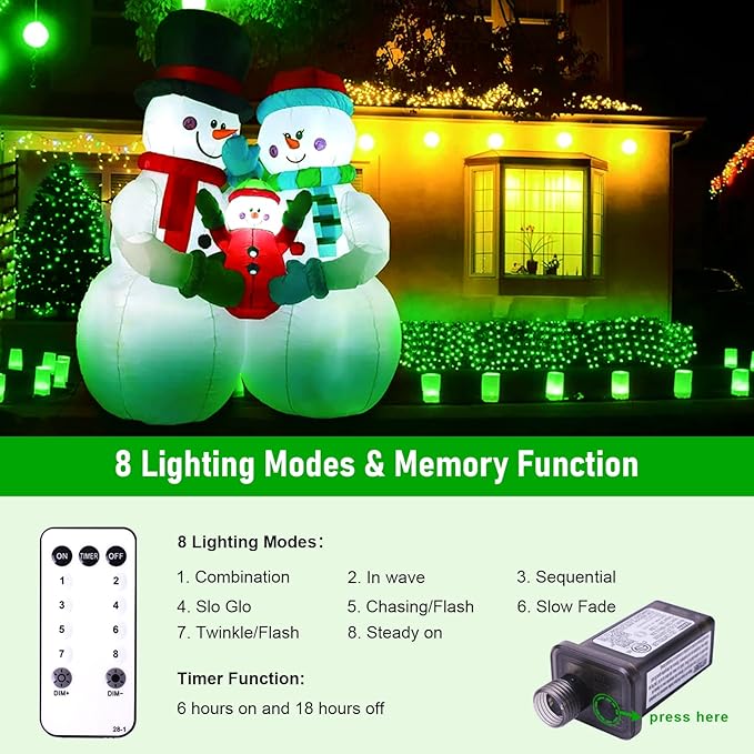 Green Christmas Net Lights Outdoor, 360 LED Plug-in With Remote, 12x5 Ft Extendable 8 Modes Waterproof Net With Green Wire for Bushes Gazebo Lawn Patio Garden Tree