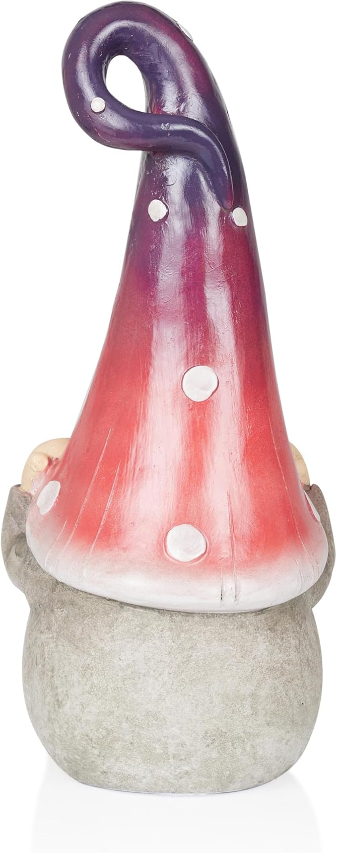 Alpine Corporation - 18” Tall Outdoor Garden Gnome Yard Decoration - Hear No Evil Gnome Statue – Lawn Statuary with Ombre Hat - Durable, Weatherproof Décor for Patio & Deck