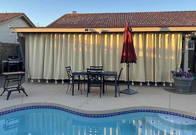 12 Pack Heavy Duty Curtain Weights, Heavy Weights for Outdoor Curtains of Pergola Patio Gazebo Cabana, Stainless Steel Weight Clip Down Curtain, Garden Flag, Shower Curtain, Tablecloth