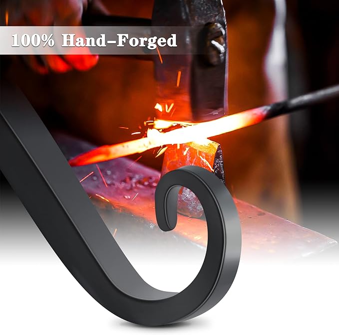 Gtongoko 2 Pack 14 Inch Plant Hangers Outdoor Metal Hanging Plant Bracket Bird Feeder Plant Hooks for Hanging Flower Basket, Wind Chimes, Solar Lanterns, Black