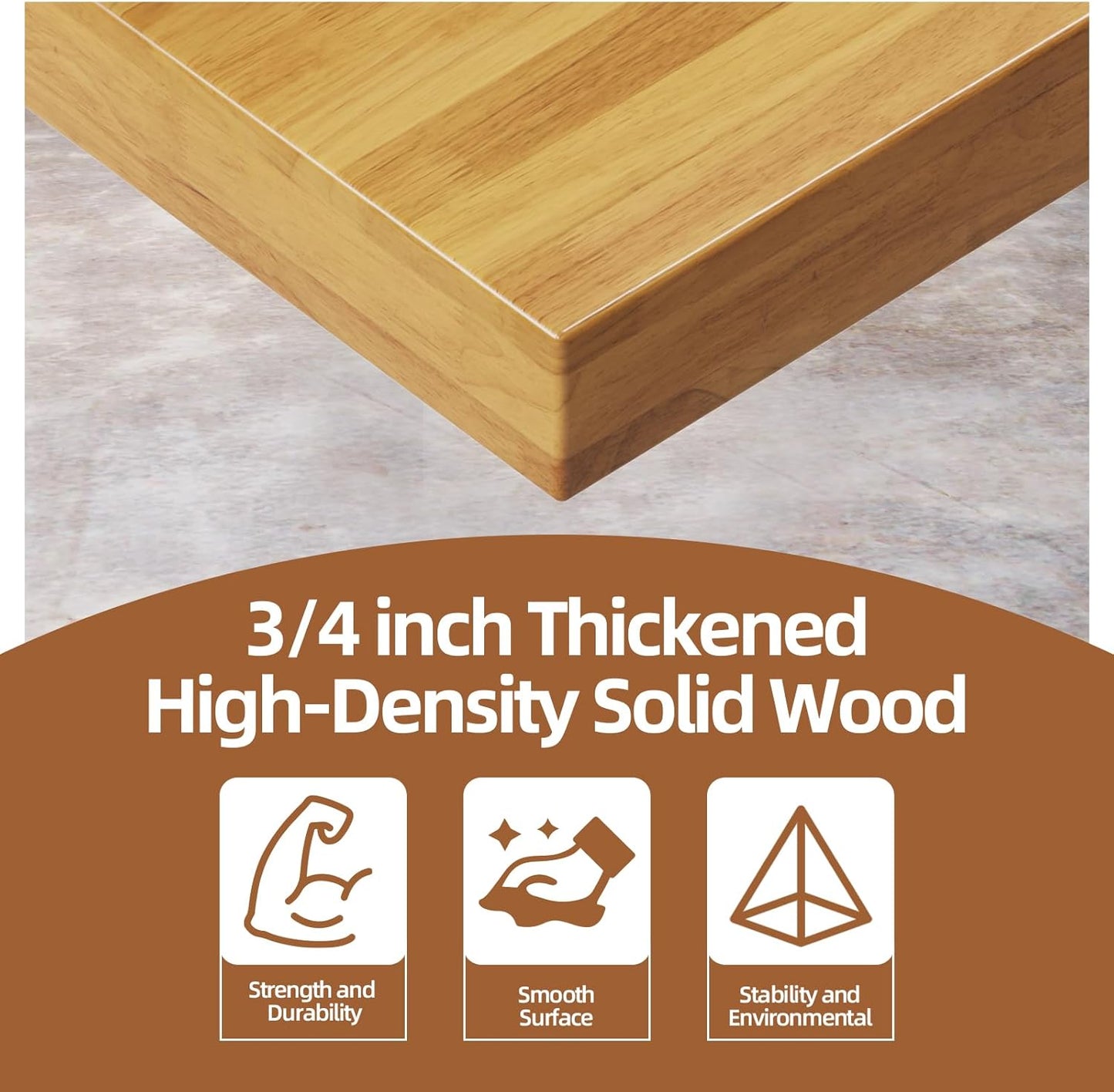 48'' Adjustable Workbench, Solid Wood Work Bench Table, Metal Tool Bench Work Bench for Garage, Large Load Capacity Garage Workbench Workshop Table for Workshop,Office,Home, Easy Assembly