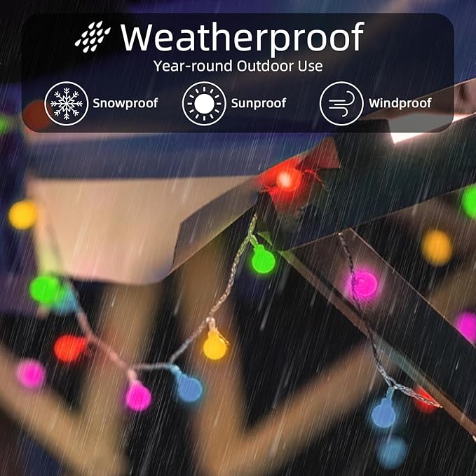 120 LED String Lights 40ft, 8 Lighting Modes Plug in Fairy String Lights for Bedroom Classroom Patio Garden Wedding Party Christmas Tree Outdoor Indoor Decorations Multicolor