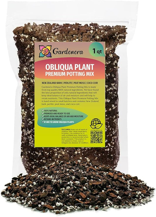 Handcrafted Monstera Obliqua Potting Mix - Optimal Nutrients for Vibrant Growth by Gardenera - 1 Quart