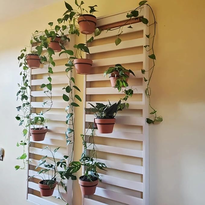 6 Pack 6 Inch Wall Flower Pot Holder Ring Plant Hanger, Metal Planter Hooks Wall Mounted Bracket Heavy Duty for Outdoor Indoor