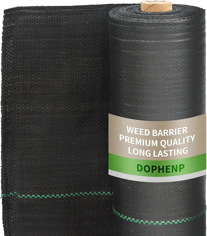 3x100ft 3.2OZ,Weed Barrier Landscape Fabric Heavy Duty, Woven Weed Control Fabric, High Permeability Good for Flower Bed, Geotextile Fabric Underlayment, Driveway (6.5ft*32ft)