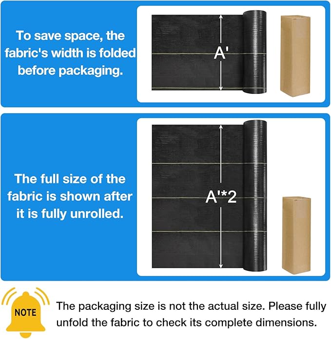 4ft x100ft Black Weed Barrier Landscape Premium Fabric-Heavy Duty Woven Ground Cloth with Superior Permeability Weed Control Convenient Design