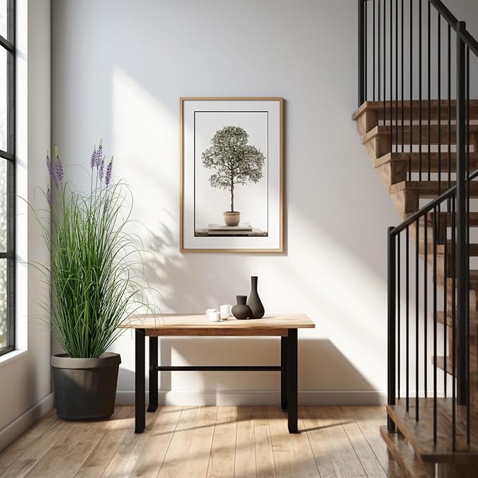 Artificial Plant 5ft Tall Artificial Lavender Plant,Faux Plants Indoor Home Decorative Artificial Plants & Flowers in Pot Fake Plant, House Plant Indoor