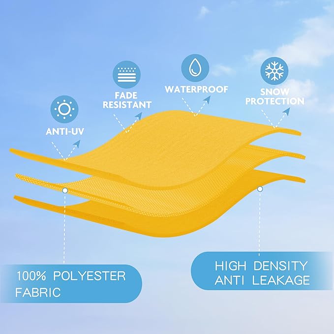 GREEN PARTY 15 ft Rectangle Patio Umbrella with Base Included, Double-Sided Table Umbrella with Crank, Large Outdoor Umbrellas for Patio Poolside Garden Backyard, Gold Yellow