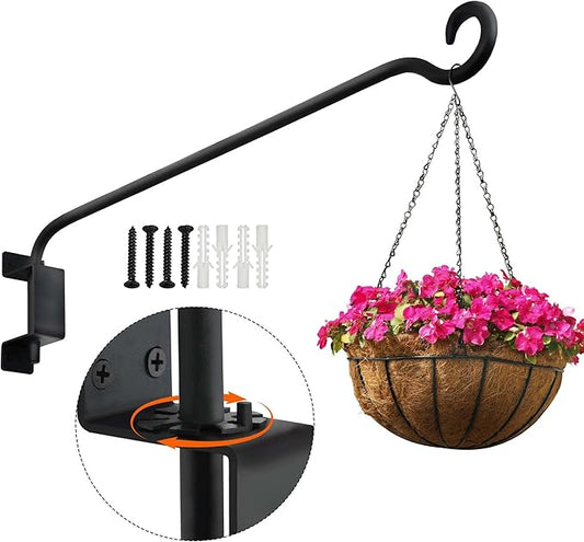 AJART Bird Feeder Hanger for Outside: Swivel Hanging Plant Hangers Bracket for Garden Patio Yard Tree Wall Mount - 22-inch Outdoor Hummingbird Feeder Hooks