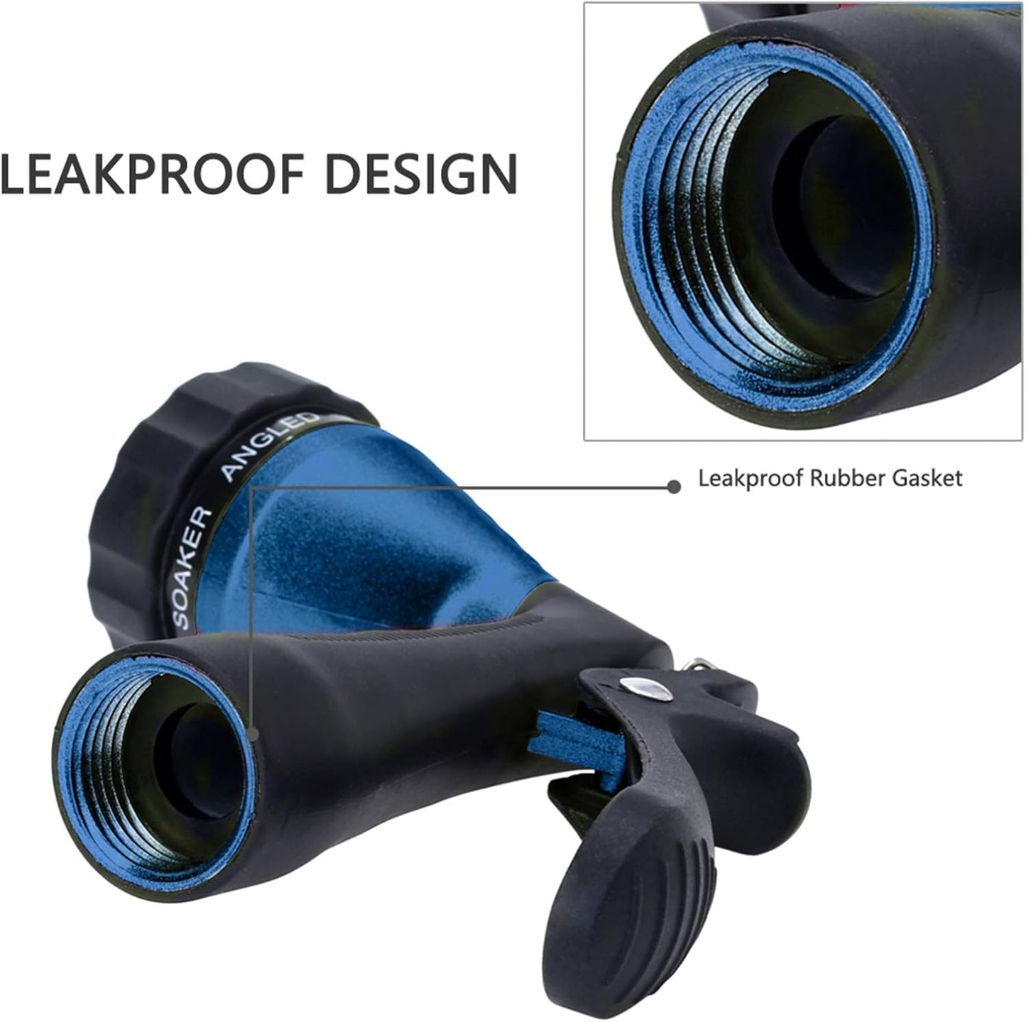 GREEN MOUNT Water Hose Nozzle Spray Nozzle, Metal Garden Hose Nozzle with Adjustable Spray Patterns