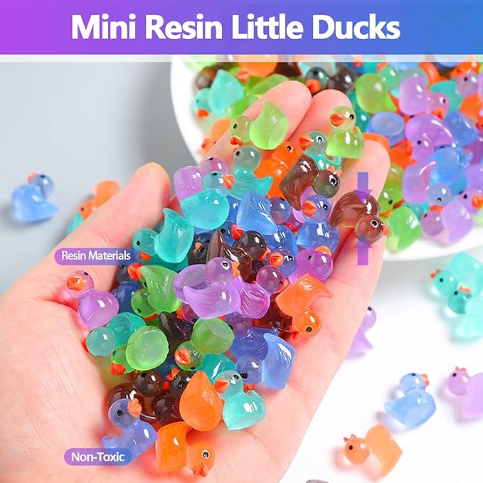200 Pieces Fairy Garden Accessories, Mini Resin Duck,Fairy Garden Kit, Fairy Garden Animals, Miniature Figurines, Micro Landscape Ornaments Kit, Garden DIY Kit, Garden DIY Kit