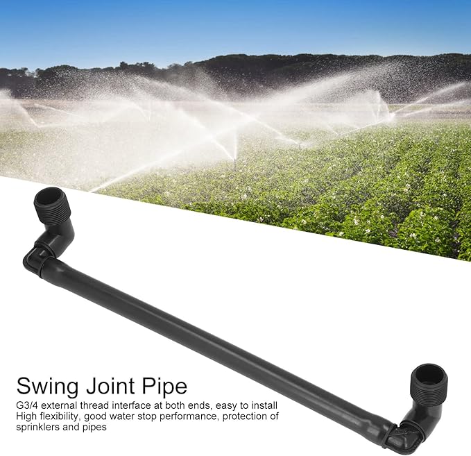 5PCS Swing Joint Pipe G3/4 External Thread 360 Degrees Rotatable Swing Joint Assembly 13.4 Inch Pipe Swing Assembly for Home Lawns Gardening Sprinkler