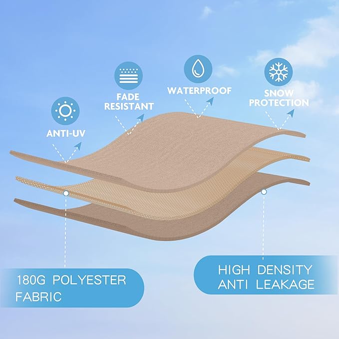 GREEN PARTY 15 ft Rectangle Patio Umbrella with Base Included, Double-Sided Table Umbrella with Crank, Large Outdoor Umbrellas for Patio Poolside Garden Backyard, Beige