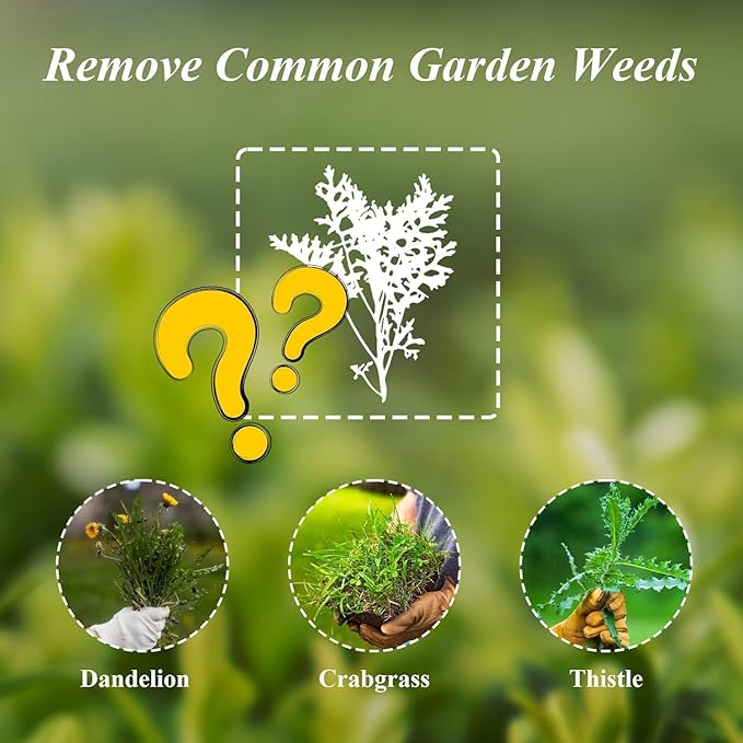 2Pcs Weed Puller Tool, Weeding Artifact Uprooting Steel Hand Weeder Tool for Garden Yard Farm - Durable Manganese, Manual Multifunctional Weeding Artifact Kit - 6 Teeth, Dual Purpose Puller