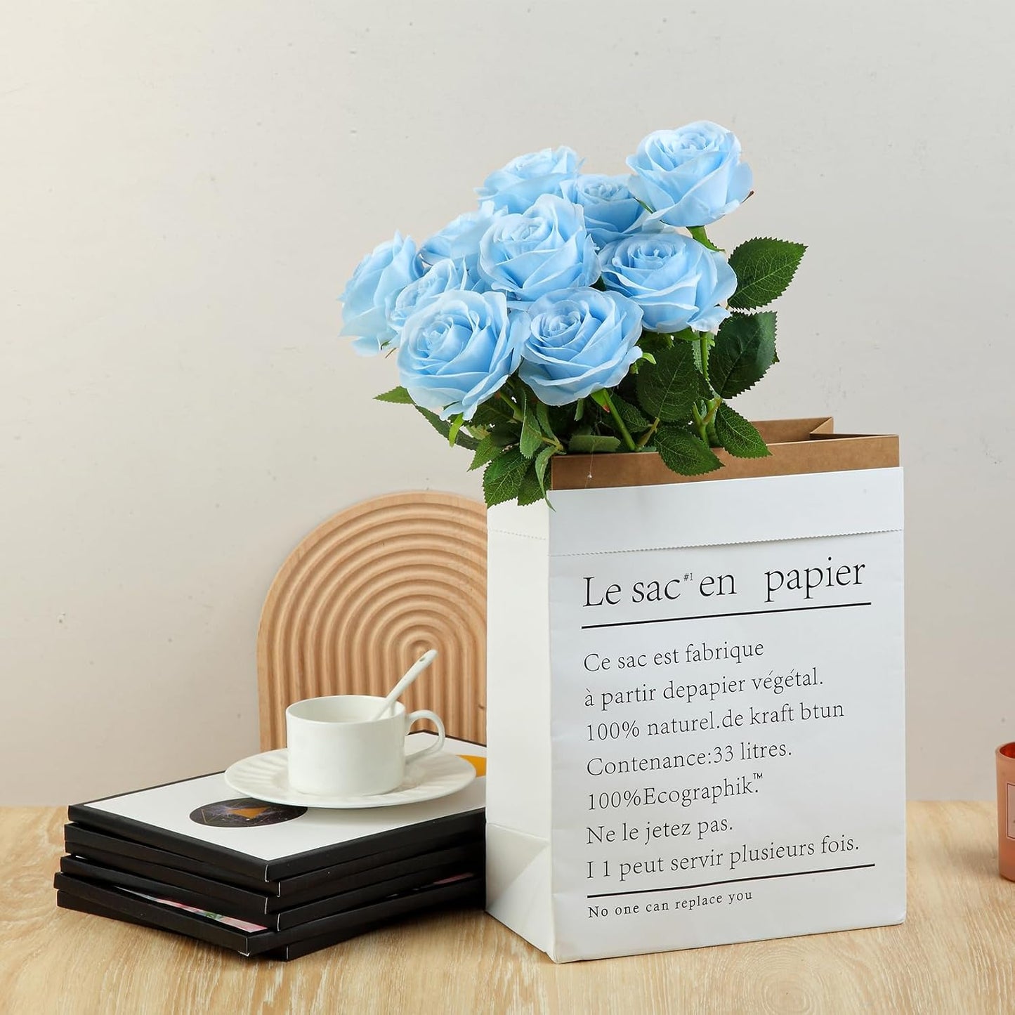 12pcs Roses Artificial Flowers Fake Roses Blue Silk Roses Flowers Rose with Long Stems for Wedding Home Party Centerpieces Decorations