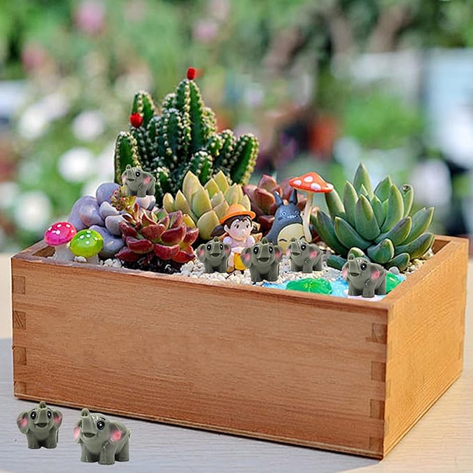 50 Pcs Mini Elephant Figurines for Fairy Gardens,Miniature Landscapes, Micro Landscape be Used for Various DIY Projects and Decorative，2 inches Long, 1 inch Wide, 1.2 inches high