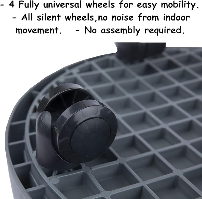 2 Pack of 11 Inch Heavy Duty Plant Caddy with Wheels,Rolling Plant Stand Pot Trolley,Wheeled Planter Saucer Tray,Potted Flower Mover Dolly with Casters Round Coaster for Indoor Outdoor