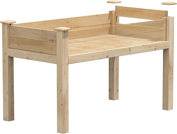 Greenes Fence Original Cedar Elevated Garden Bed, 24" W x 48" L x 31" H - Made in USA with North American Cedar