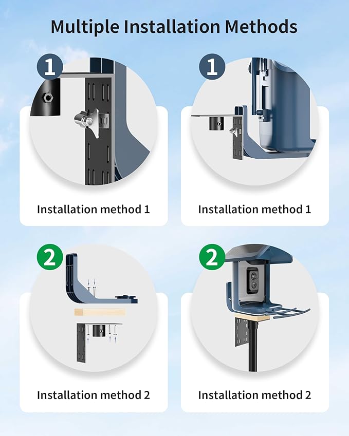 Bird Feeder Pole Stand – 74.5 Inch Height Feeding Station with 1-Inch Dia Heavy Duty for Hanging Feeders, Bird House Pole Mount Kit for Outdoor, Slip-Fit Connection，Blue