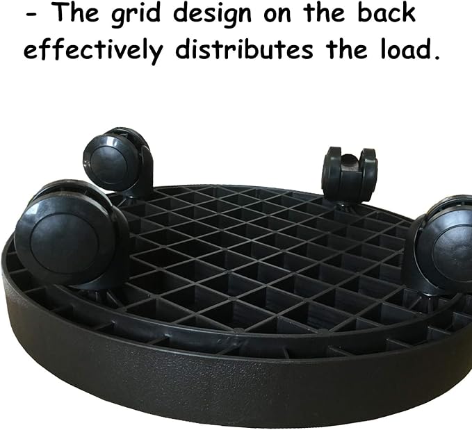 2 Pack of 12.6 Inch Heavy Duty Plant Caddy with Wheels,Rolling Plant Stand Pot Trolley,Wheeled Planter Saucer Tray,Potted Flower Mover Dolly with Casters Round Coaster for Indoor Outdoor