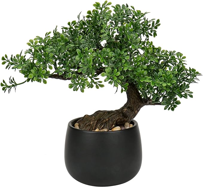 Artificial Bonsai Tree Juniper Faux Plants Indoor Fake Plants Decor with Ceramic Pots for Home Table Office Desk Bathroom Shelf Bedroom Living Room Farmhouse Decorations