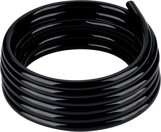 Black Vinyl Tubing 1” ID × 1 1/4” OD - 25 Feet PVC Flexible Plastic Tube Hybrid Hose, Transfer Water Air Oil for Pond Fountain Garden, Non-toxic and BPA free