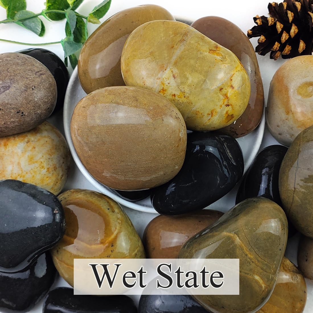 40lbs Natural River Rocks, 3"-4" Premium Pebbles for Garden and Landscape Design, Hand-Picked Smooth Stones for Fish Tank, Flower Pots, Indoor Water Fountains, Pathways, Backyard