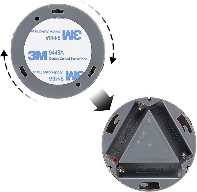 Amazon Basics LED Puck Lights, Color Changing, Battery Operated, IR Remote, 40 Lumens, 2 Pack, Wireless Stick on Lights, Under Cabinet Lighting, Ideal for Closets, and More, White