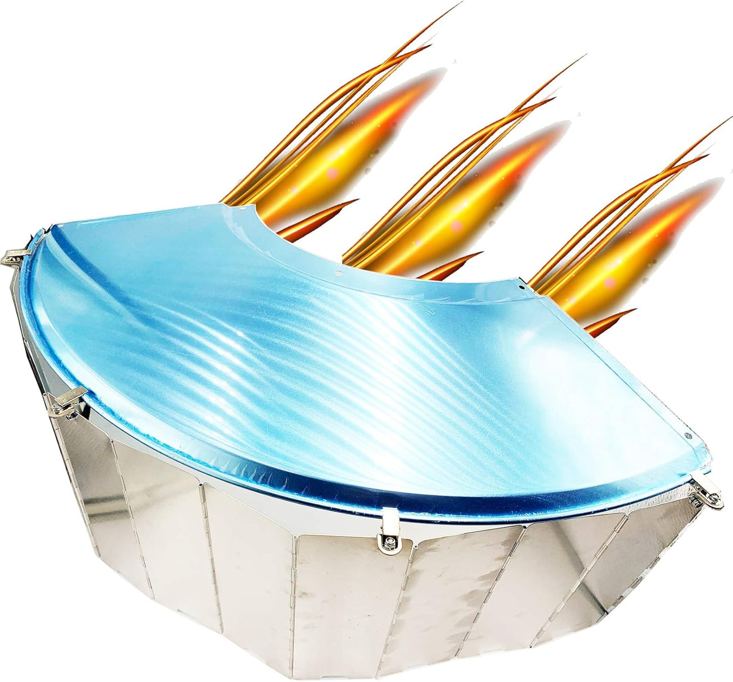 Adjustable Heat Focusing Reflector for Round Natural Gas and Propane Patio Heaters