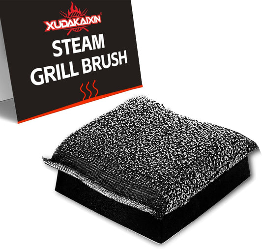 BBQ Replaceable Scraper Cleaning Head, Durable for Cast Iron or Stainless-Steel Grates, Barbecue Cleaner.