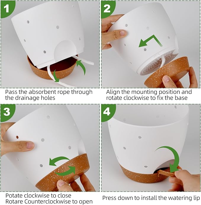 6 Inch Orchid Pots with Holes, 3 Pack Self Watering Planters for Orchids Plastic Orchid Pot Plant Flower Pots for Orchids Indoor Outdoor (Multicolor)