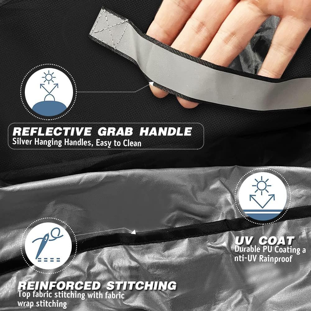 Grill Cover, 30 inch BBQ Gas Grill Cover for Outdoor Grill, Heavy Duty Waterproof Small BBQ Grilling Cover, UV & Fade Resistant Material Windproof Barbecue Smoker Cover with Drawstring & Storage Cover