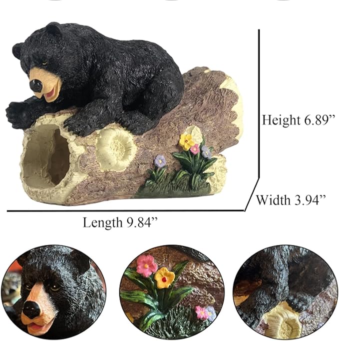 Bear Gutter Downspout Extension Decorative Statue, Whimsical Gutter Guardian Rain Downspout Splash Block, Gutter Guardian Rain Downspout Extender for 2" × 3" Downspout