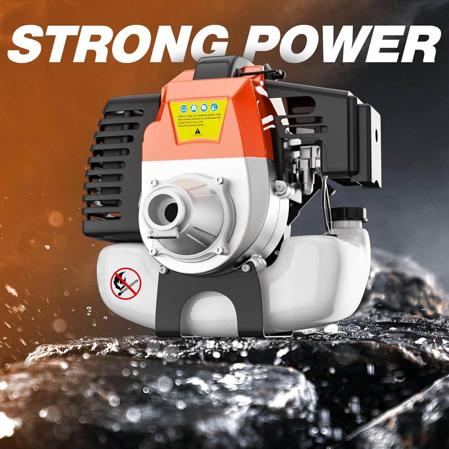 52cc 6 in 1 2-Stroke Gas String Trimmer with Gas Hedge Trimmer,Brush Cutter Gas Powered,Gas Weed Eater for Weeds and Grass