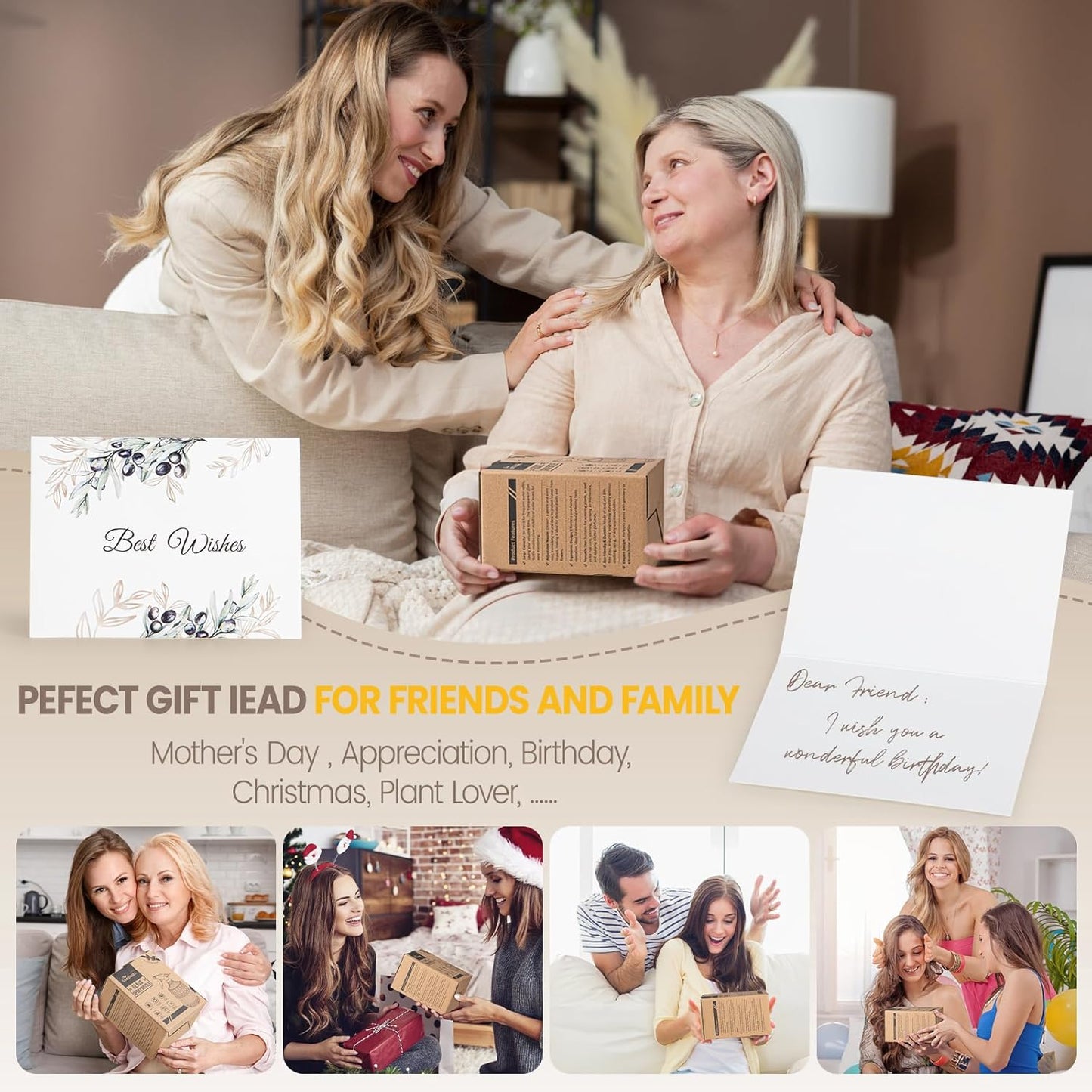 Glass Plant Spray Bottle, 13.5 oz Small Plant Mister, Leak Proof Fine Mist Watering can with Adjustable Nozzle for Indoor Plants Lover, Gardening, Hair, Cleaning Solutions (Orange)