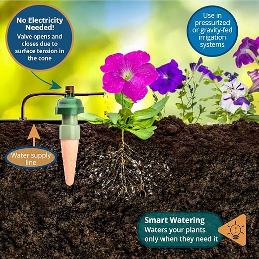 Blumat Drip Irrigation System - Tropf Patio and Deck Starter Kit - Automatic Plant Watering Devices - Easy Setup Self Watering System for Indoor - Prevents Overwatering