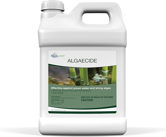 Aquascape Algaecide for Ponds, Waterfalls, and Fountains – Large-Scale Algae Control, 2.5 Gallons / 9.46 L, 96053