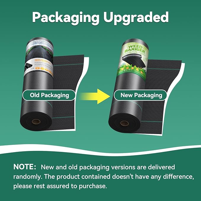 3ftx100ft Weed Barrier Landscape 3.2oz Fabric Heavy Duty, Woven Weed Control Cloth, Woven Geotextile Fabric for Underlayment, Gardening Ground, Commercial Driveway Weed Block Cover Mat