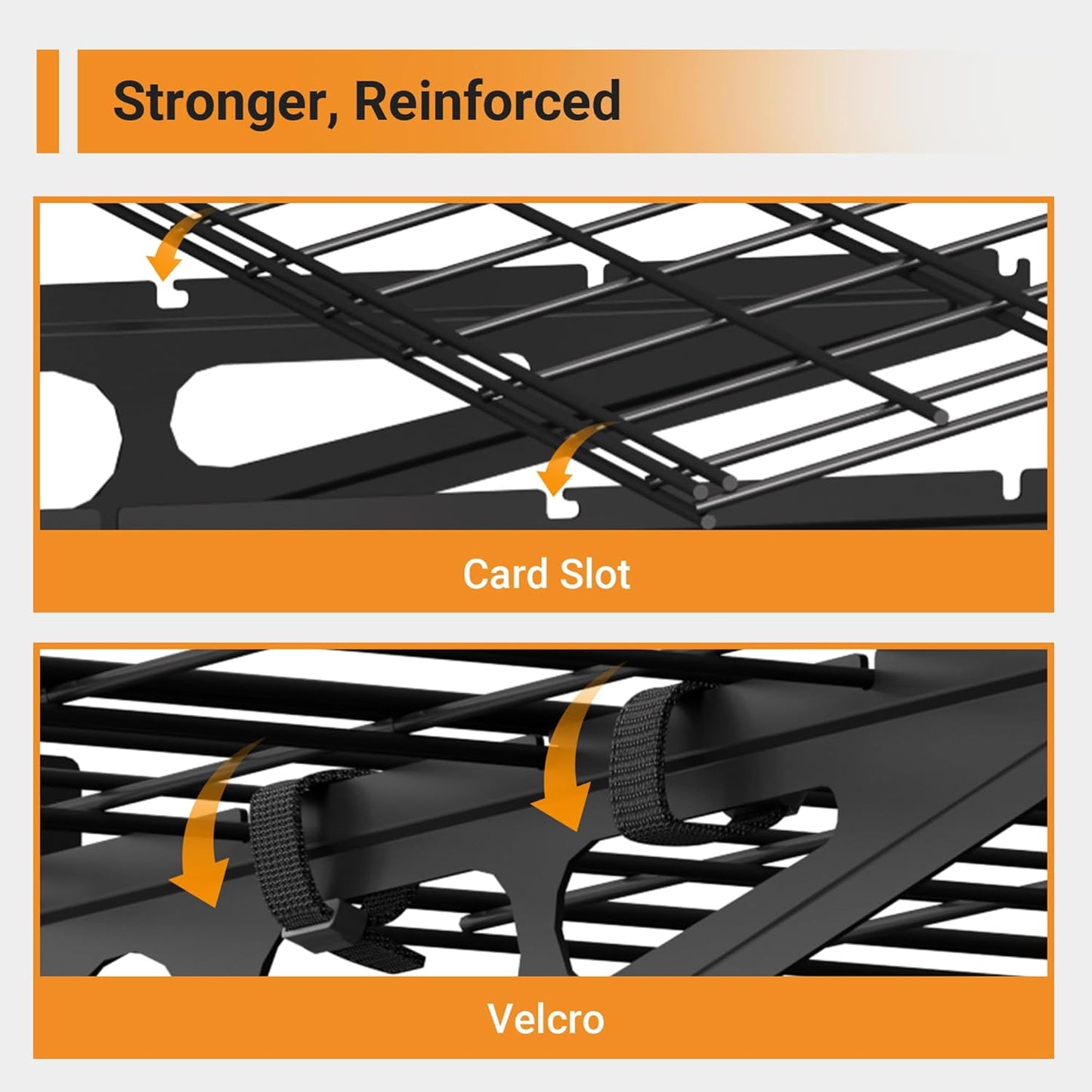 2x4 ft Garage Shelving, 2-Pack Wall-Mounted Shelves for Garage, Kitchen, Pantry Storage, 400 lbs Total Load Capacity Wall Shelving, Black