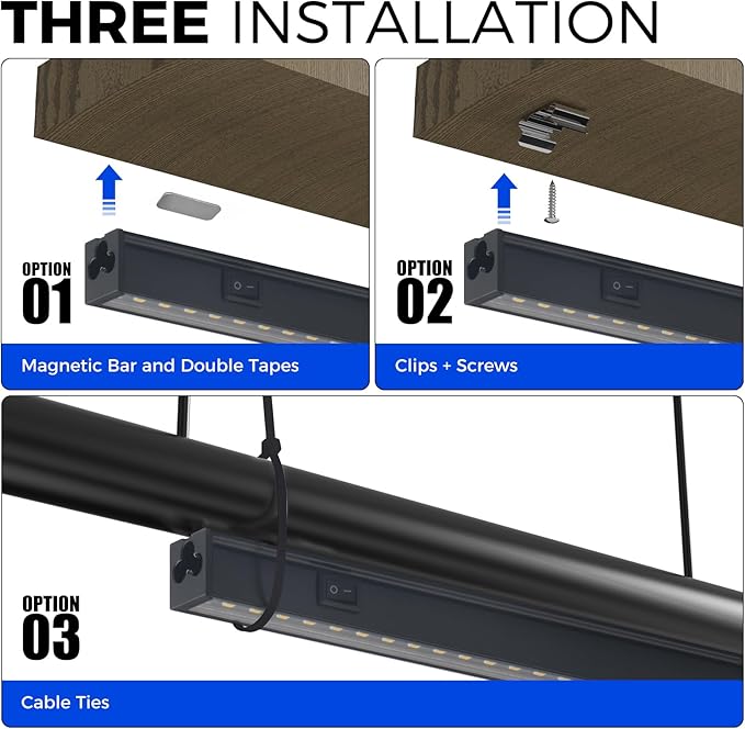 Barrina Plant Grow Lights, 5000K Full Spectrum Daylight White, T5 LED Grow Light Strips, 1ft Growing Lamp with Magnetic Bar, Plant Lights for Indoor Plants, Greenhouse, Black Cover, Linkable, 8 Packs