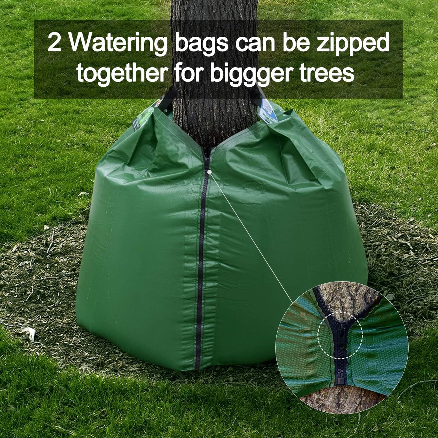 20 Gallon Tree Watering Bags, Reusable, Heavy Duty, Slow Release Water Bags for Trees, Premium PVC Tree Drip Irrigation Bags 5 Pack