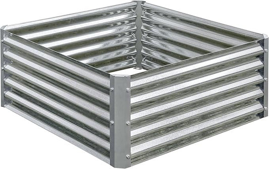 Arrow Sheds GrowIT Galvanized Steel Raised Flower and Plant Bed for The Garden or Greenhouse, 36" x 36" x 17"