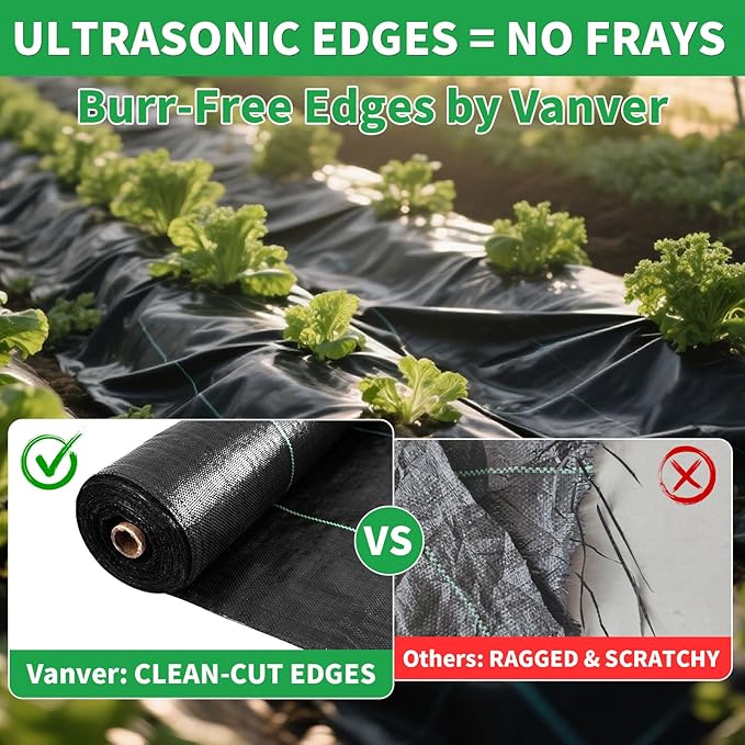 6FT X 180 FT Weed Barrier Landscape Fabric Heavy Duty,3.2 OZ Premium Garden Weed Blocker Fabric for Weed Control, Plastic Ground Cover with Woven Weed Cloth,Durable Landscaping Fabric
