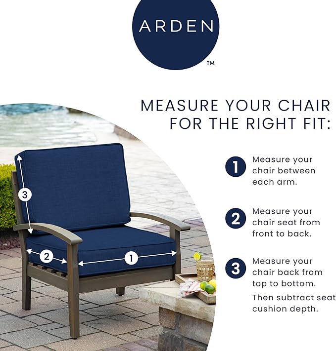 Arden Indoor/Outdoor Seat or Rocking Chair Cushion, 19 x 18, Water Repellent, Rain Proof, Fade Resistant Cushion for Rocking or Dining Chairs Simone Black Tropical